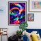 Diamond Painting Kits AB Diamond Art Kits for Adults,DIY Round Full Drill Colorful Starry Sky Gem Art Kits Rainbow Eyes Abstract Paint by Diamonds Handmade Gift Home Decor 11.81 * 15.74in
